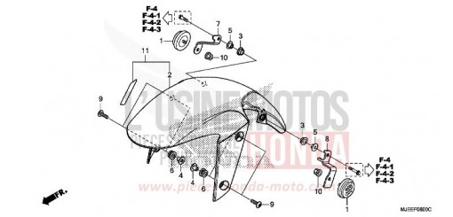 KOTFLUEGEL, VORNE CB650FAJ de 2018